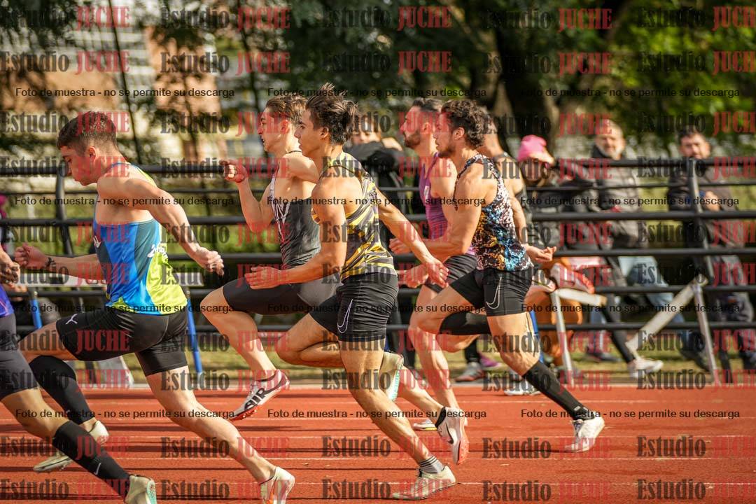 Fotos de los 100 m llanos de varones