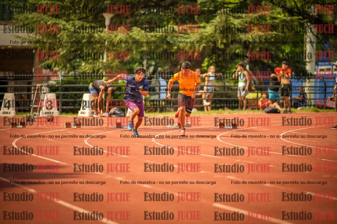 Fotos de los 100 m llanos de varones