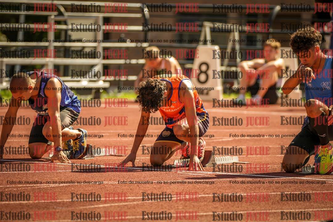 Fotos de los 100 m llanos de varones