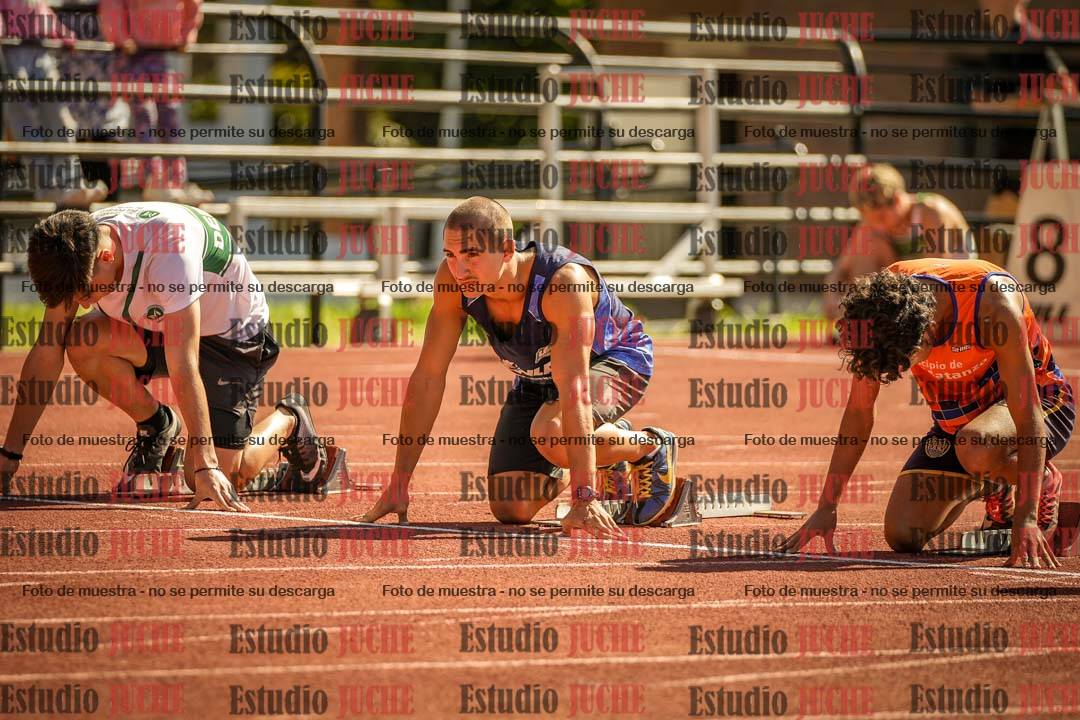 Fotos de los 100 m llanos de varones