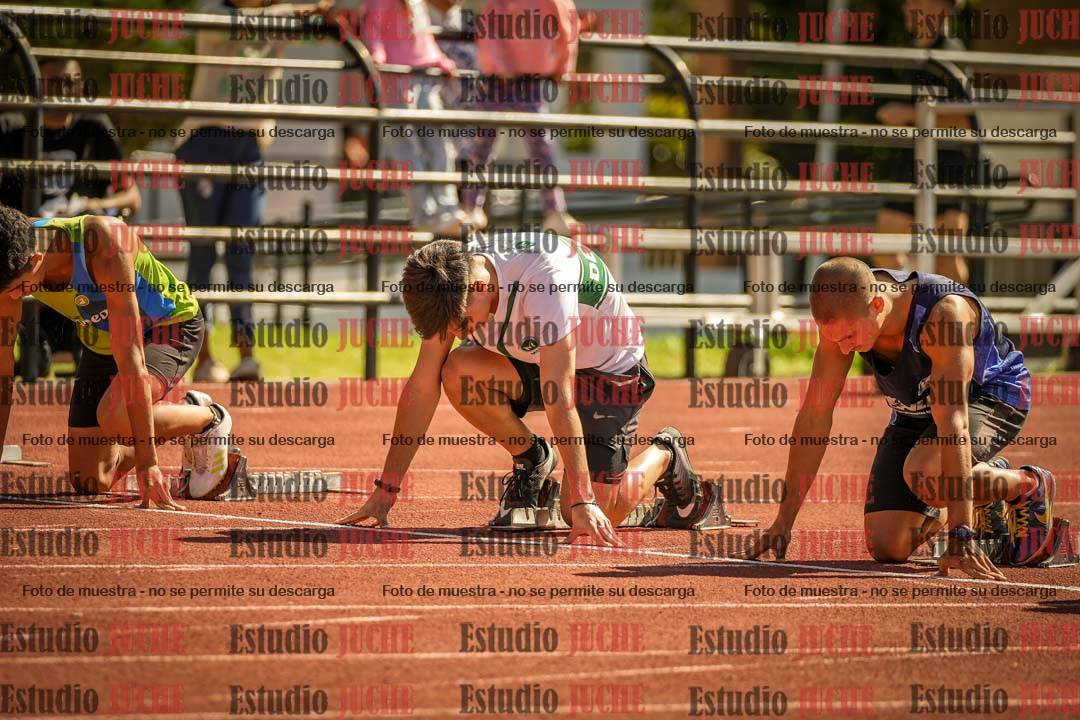 Fotos de los 100 m llanos de varones