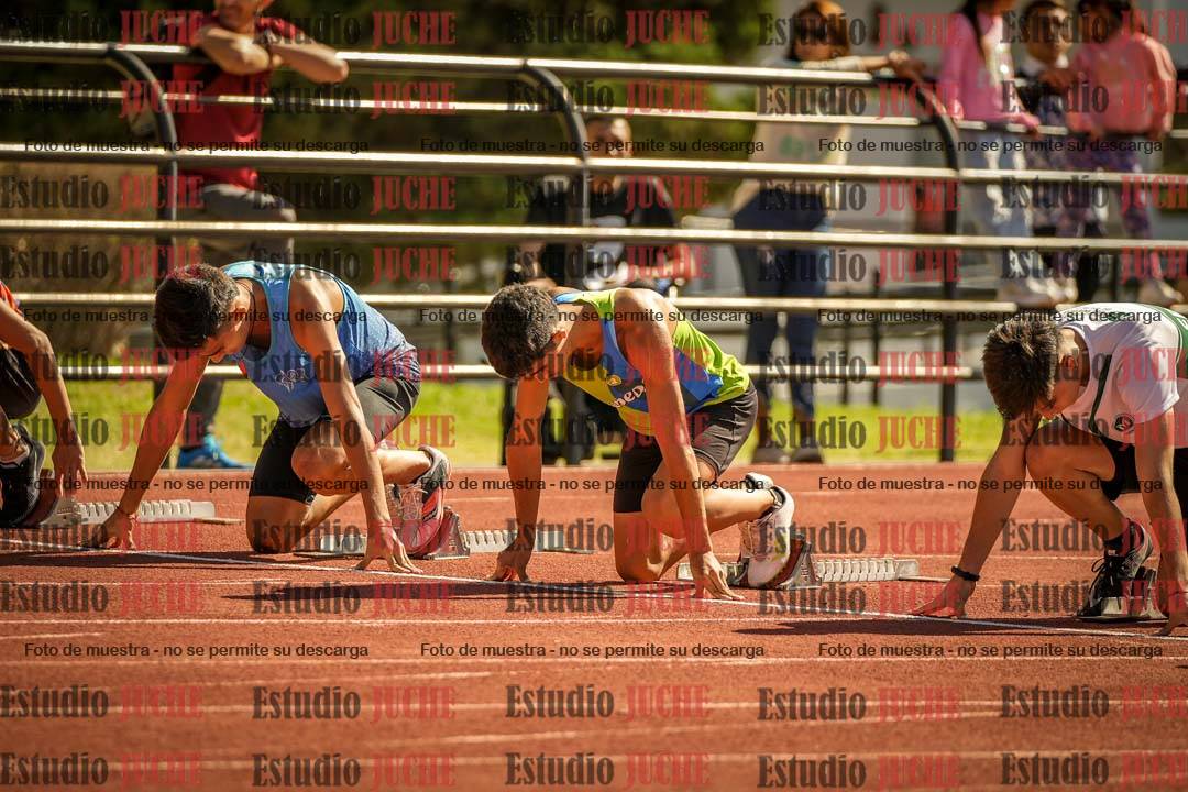 Fotos de los 100 m llanos de varones