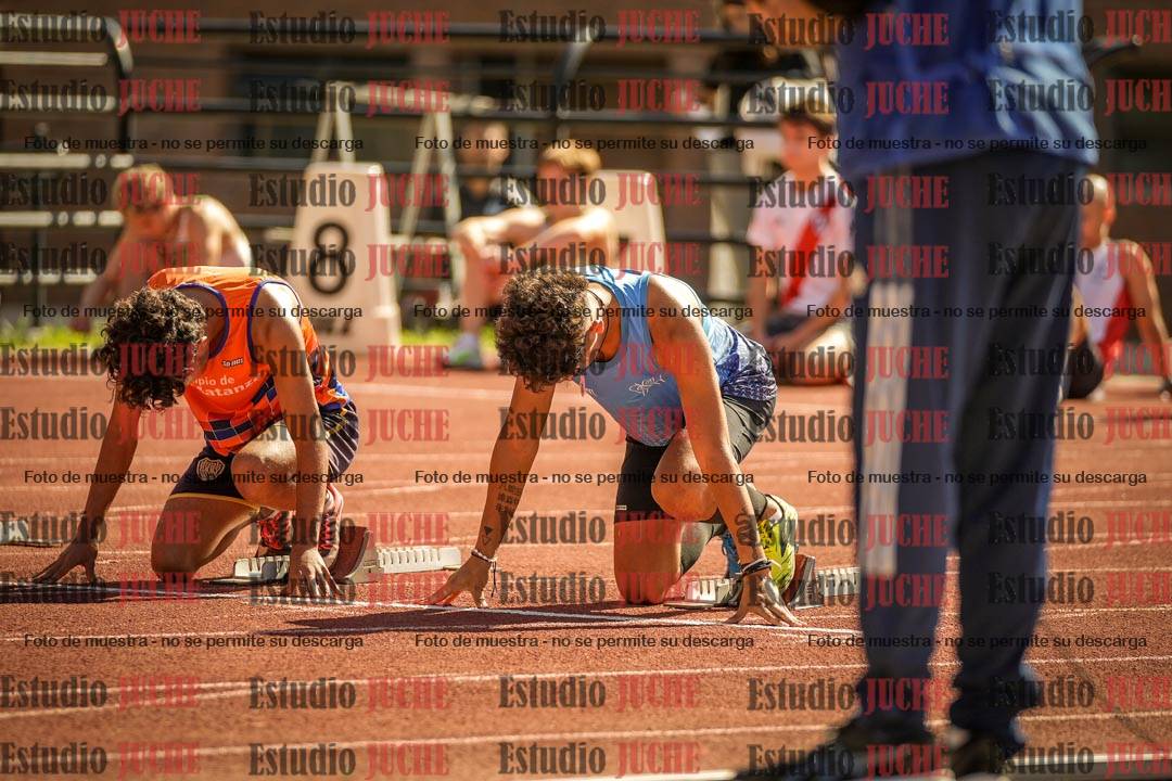 Fotos de los 100 m llanos de varones