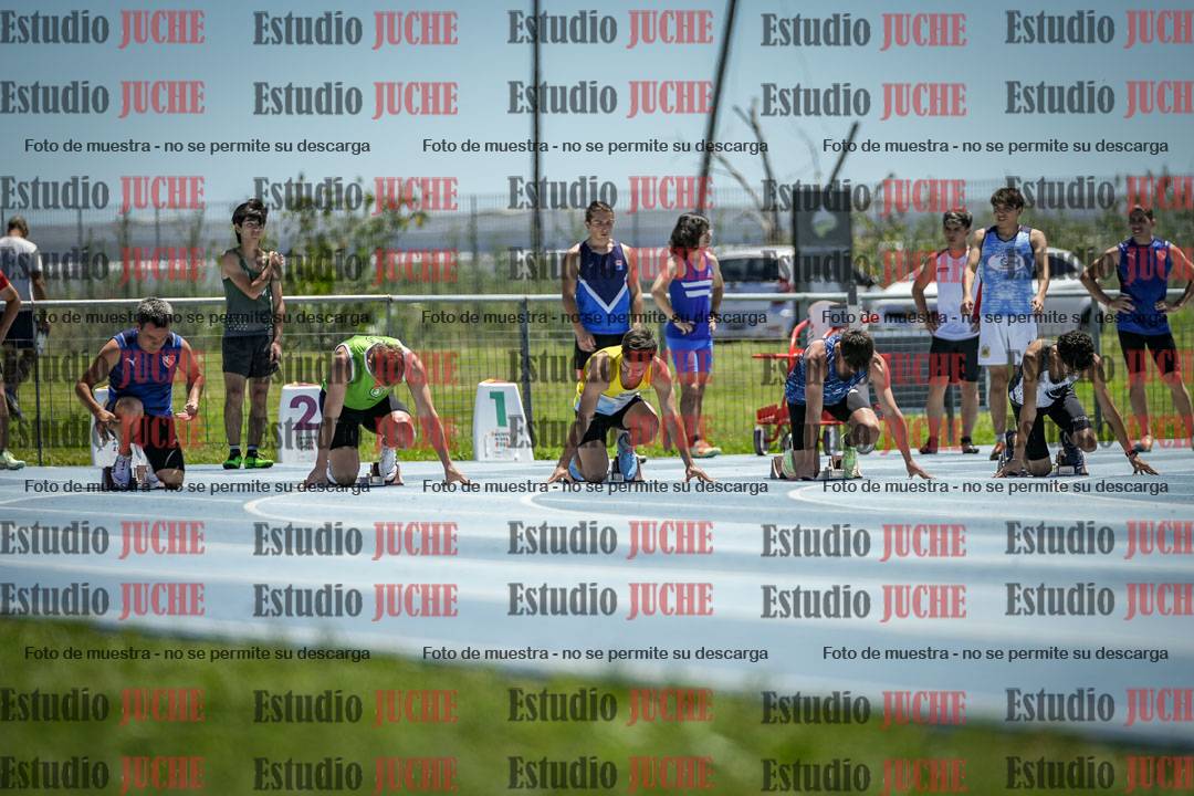 Fotos de los 100 m llanos de varones