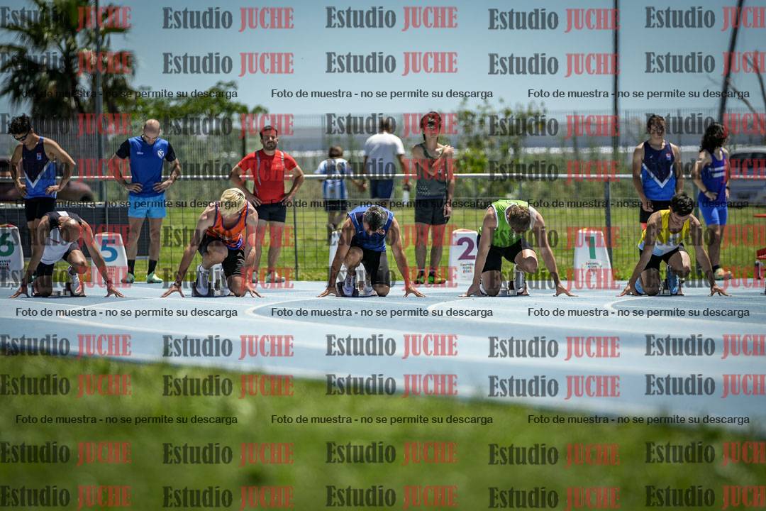 Fotos de los 100 m llanos de varones