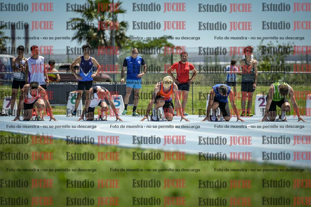 Fotos de los 100 m llanos de varones
