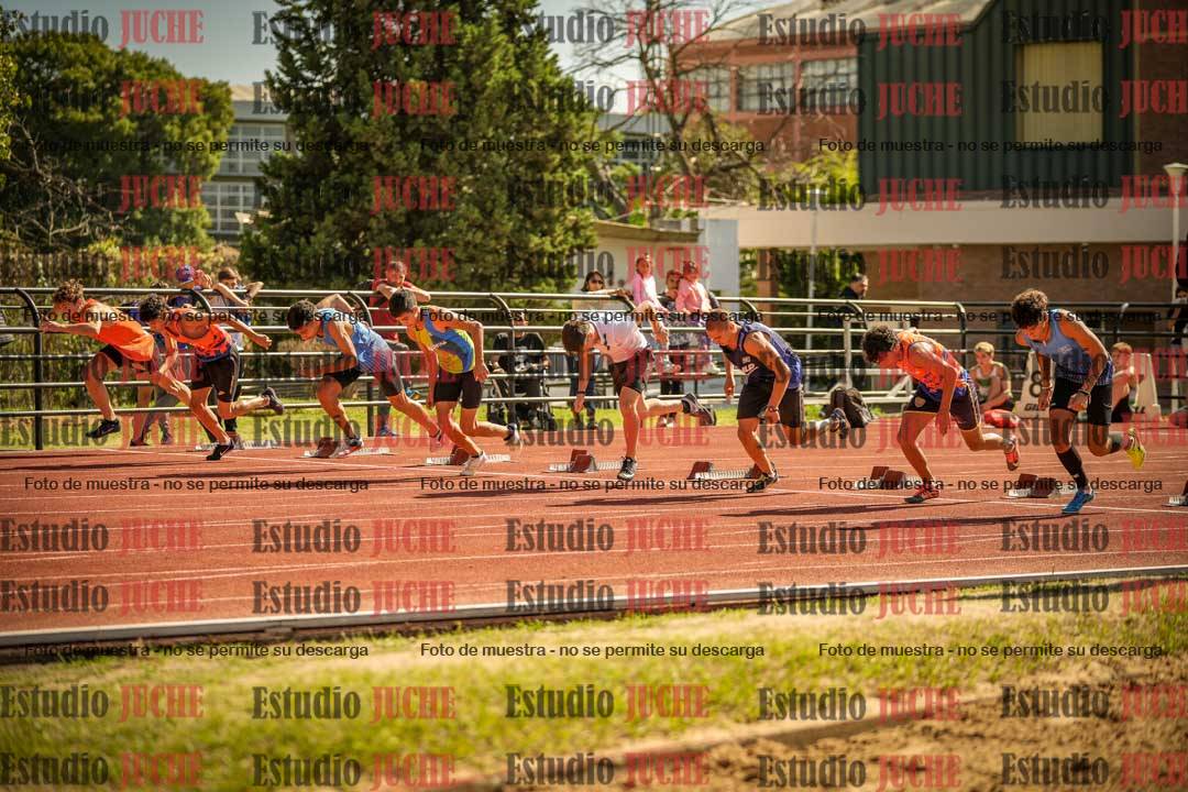 Fotos de los 100 m llanos de varones