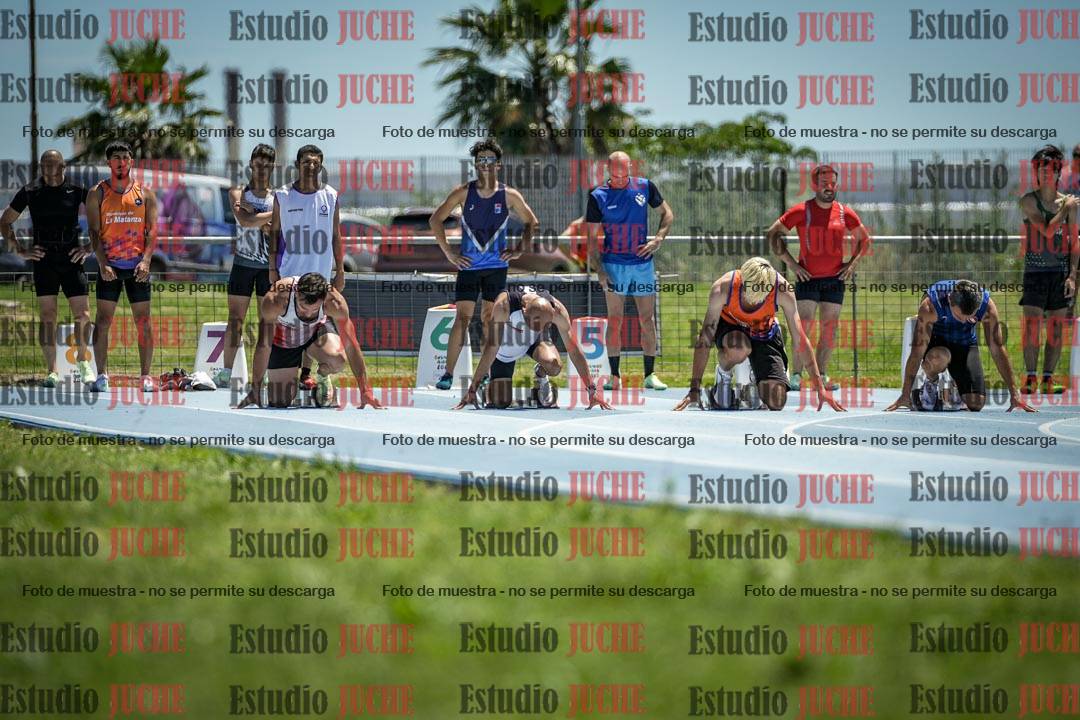 Fotos de los 100 m llanos de varones