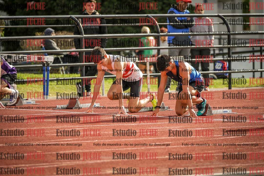 Fotos de los 100 m llanos de varones