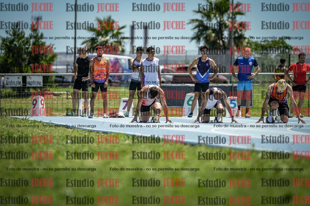 Fotos de los 100 m llanos de varones