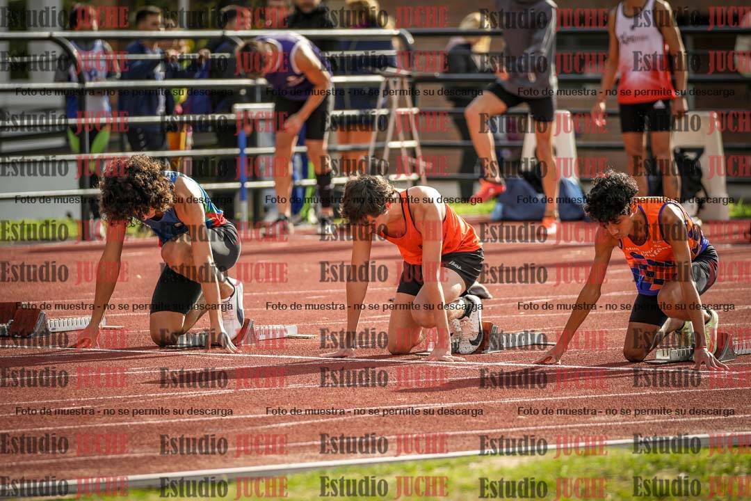 Fotos de los 100 m llanos de varones
