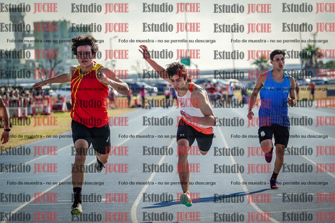 Fotos de los 100 m llanos de varones