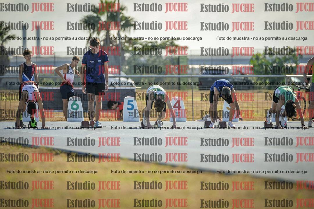Fotos de los 100 m llanos de varones