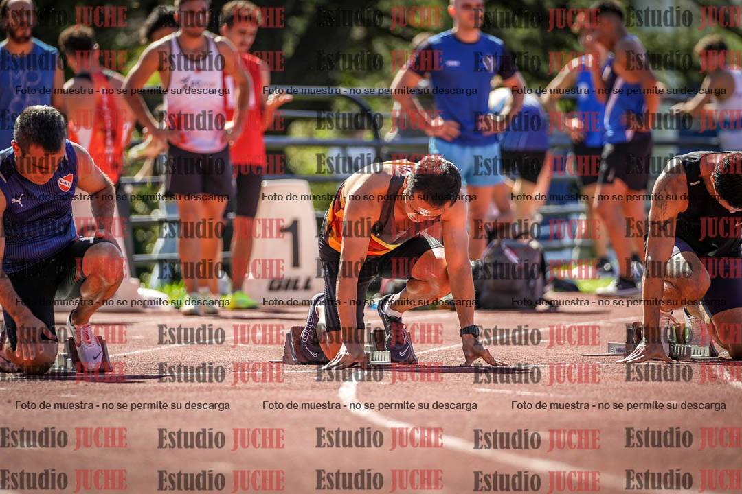 Fotos de los 100 m llanos de varones