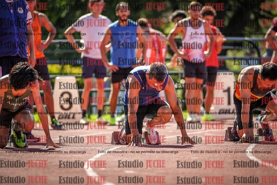 Fotos de los 100 m llanos de varones