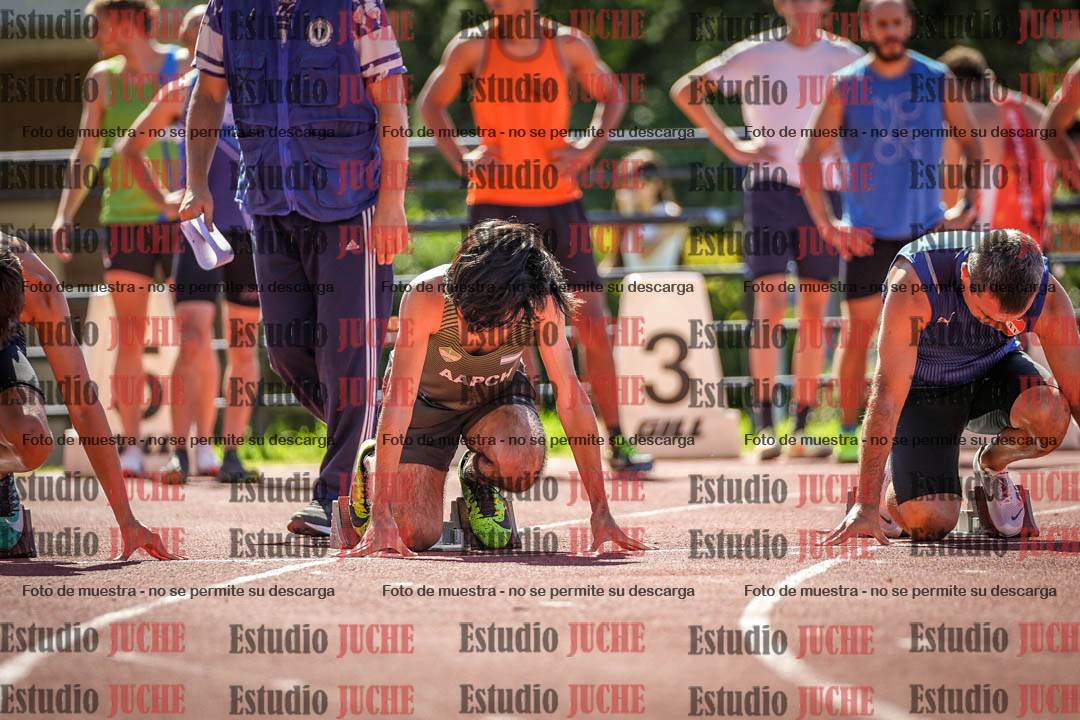 Fotos de los 100 m llanos de varones