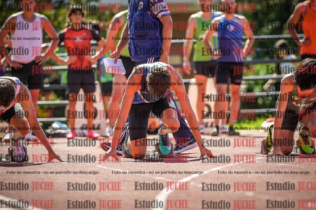 Fotos de los 100 m llanos de varones
