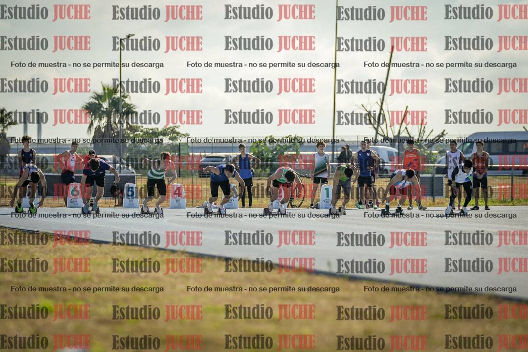 Fotos de los 100 m llanos de varones