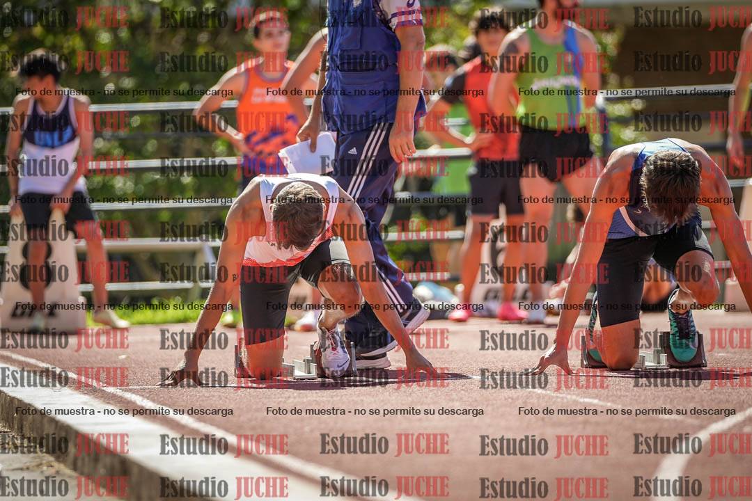 Fotos de los 100 m llanos de varones