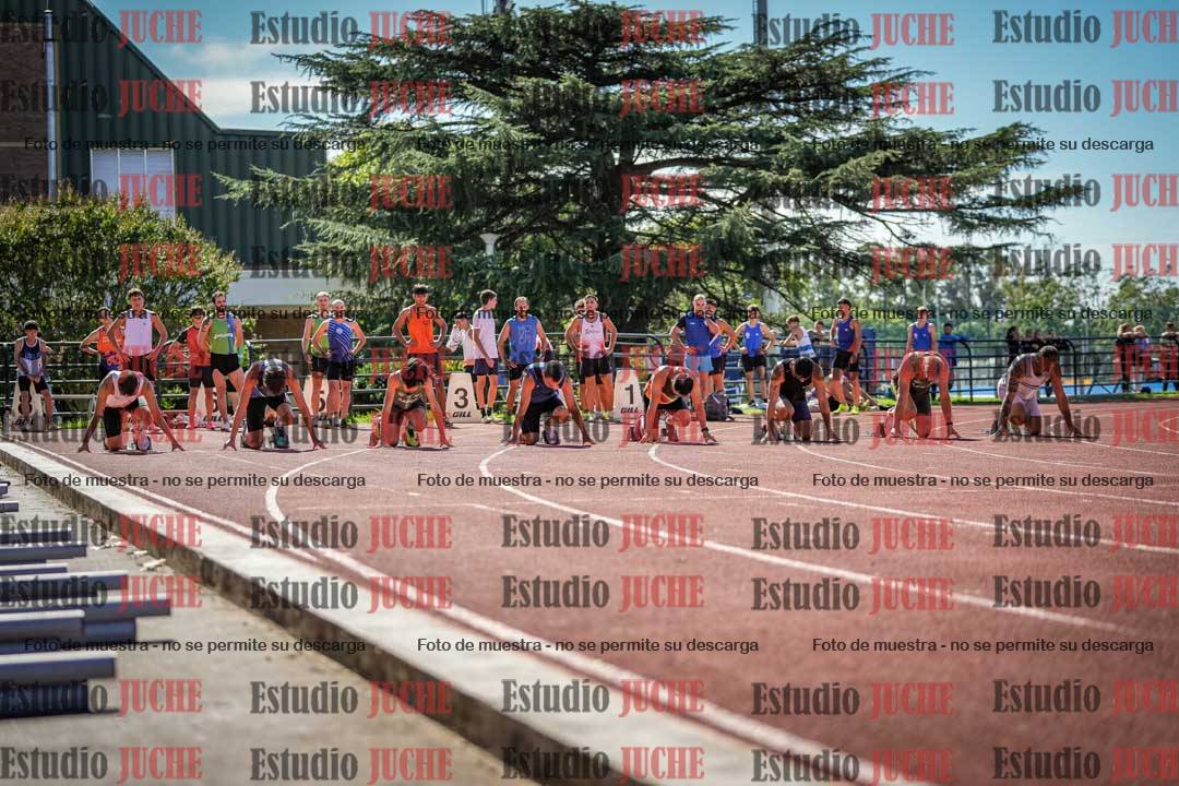 Fotos de los 100 m llanos de varones