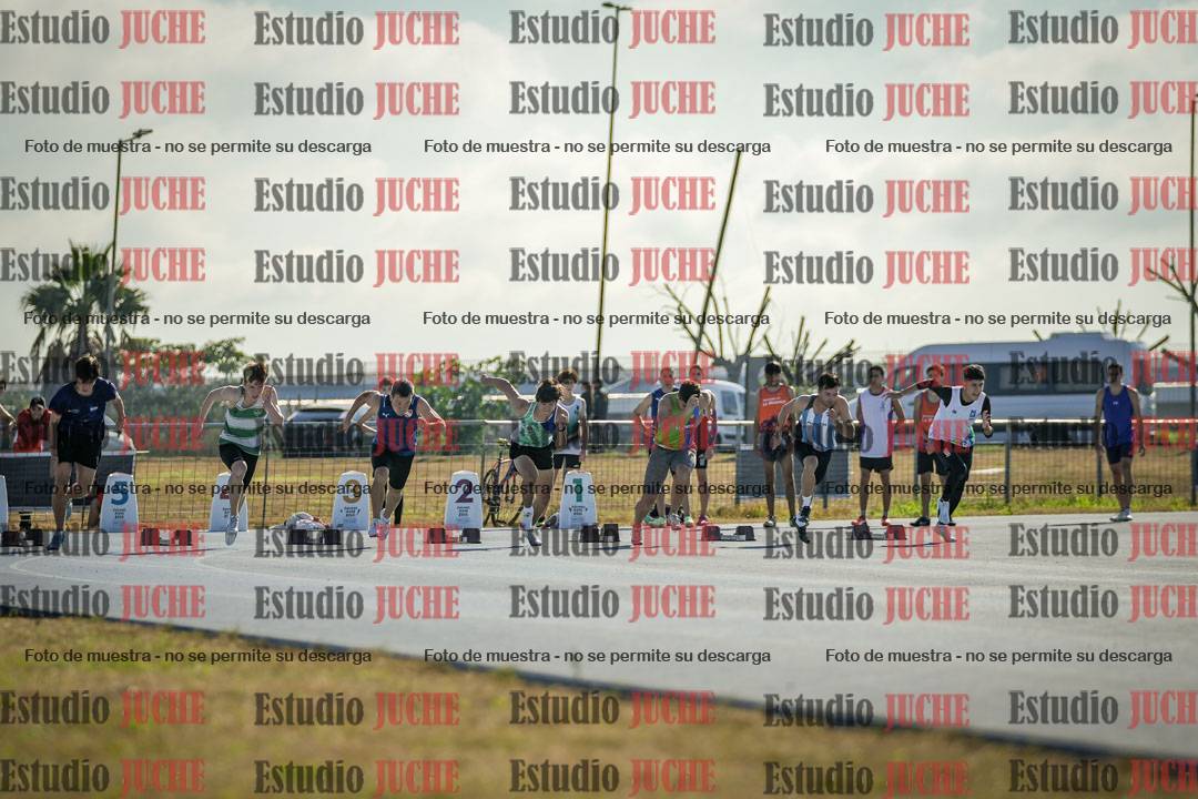 Fotos de los 100 m llanos de varones