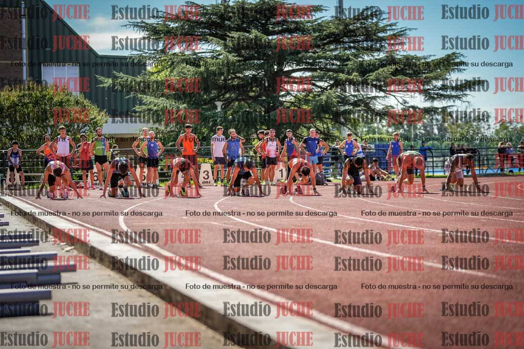 Fotos de los 100 m llanos de varones