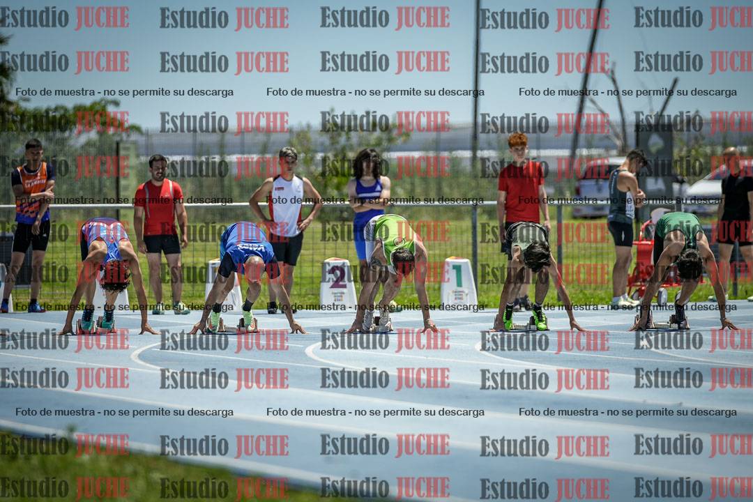 Fotos de los 100 m llanos de varones