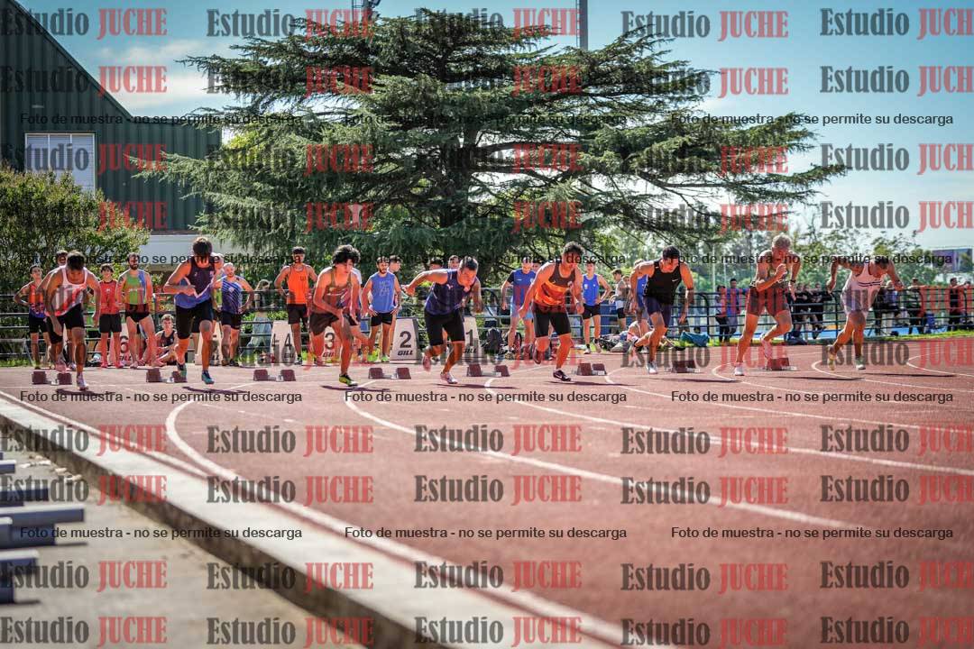 Fotos de los 100 m llanos de varones