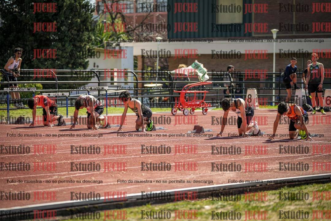 Fotos de los 100 m llanos de varones