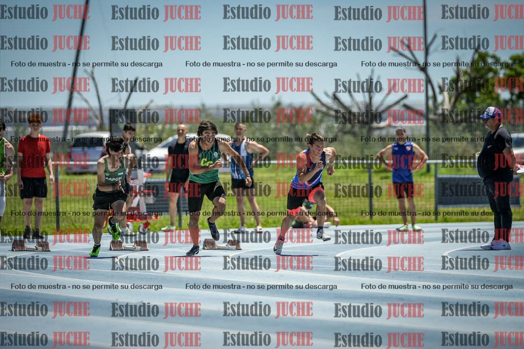 Fotos de los 100 m llanos de varones