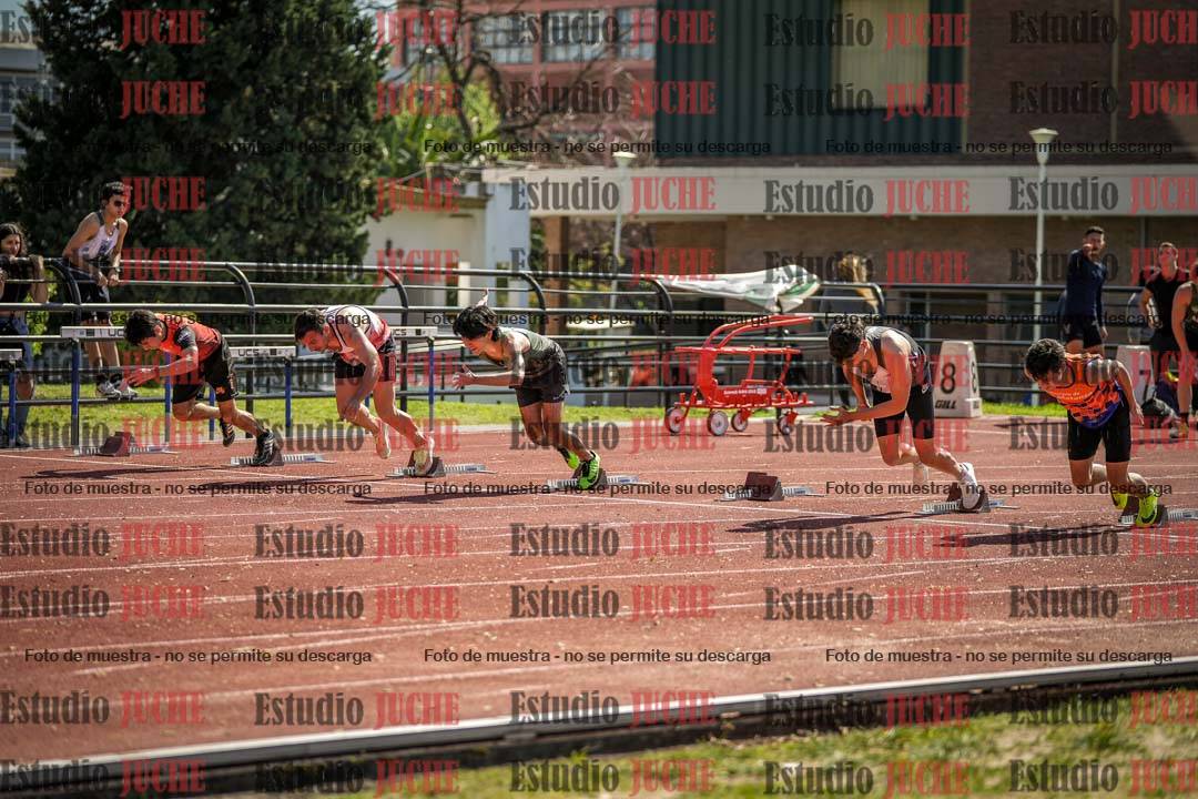 Fotos de los 100 m llanos de varones