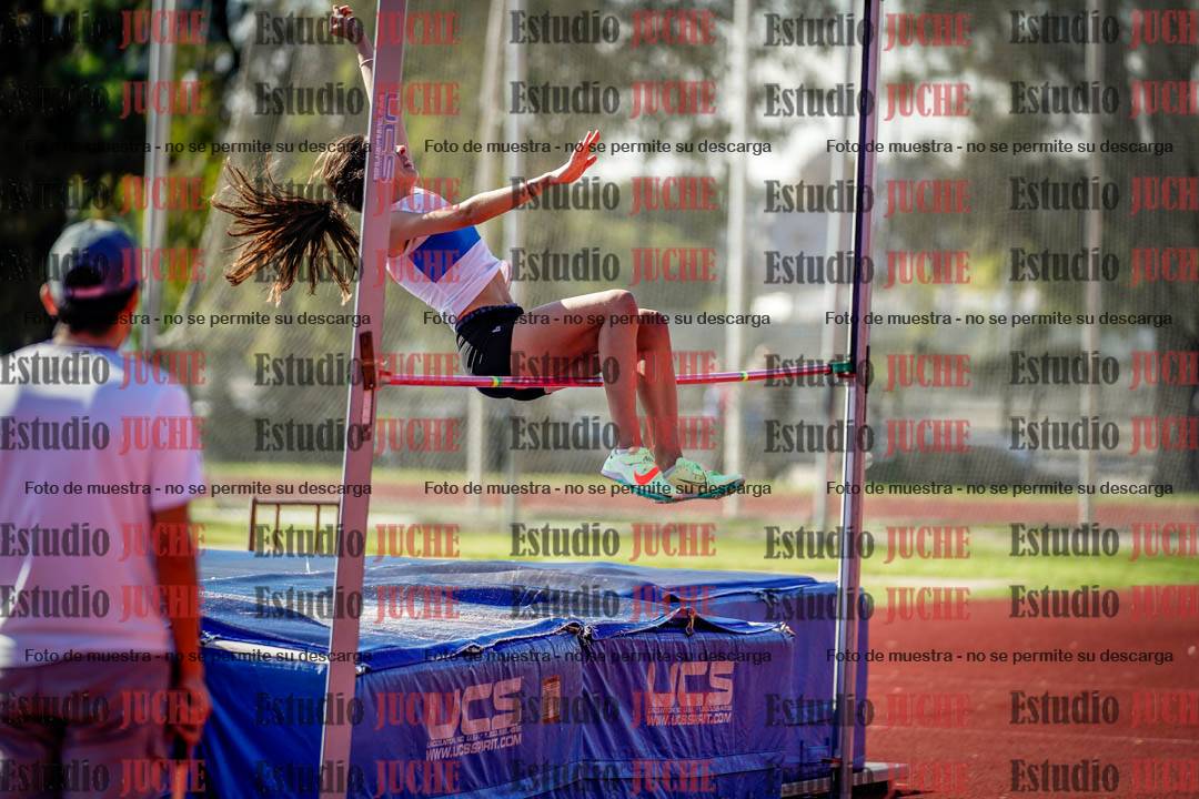 Fotos del salto en alto de mujeres y varones