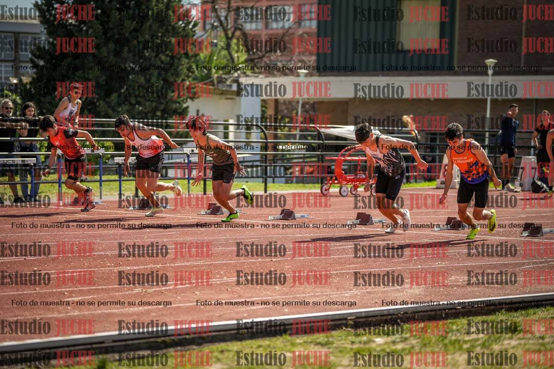 Fotos de los 100 m llanos de varones