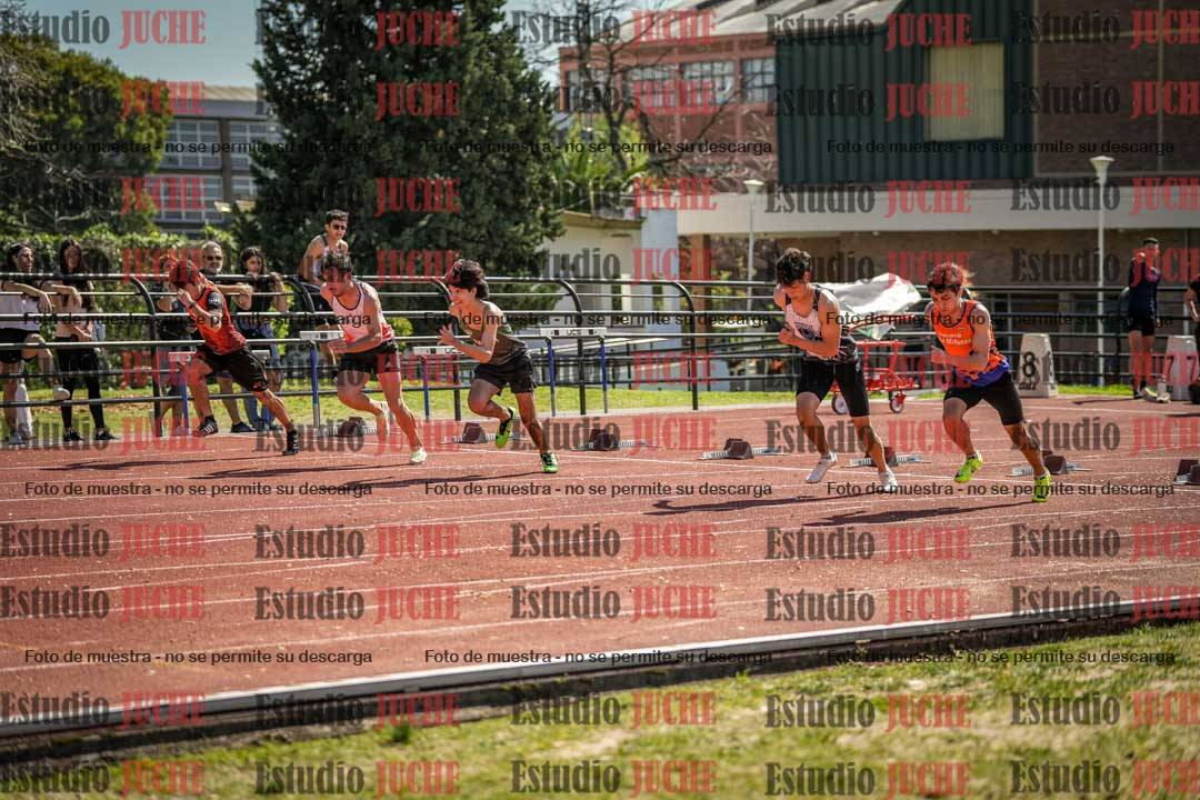 Fotos de los 100 m llanos de varones