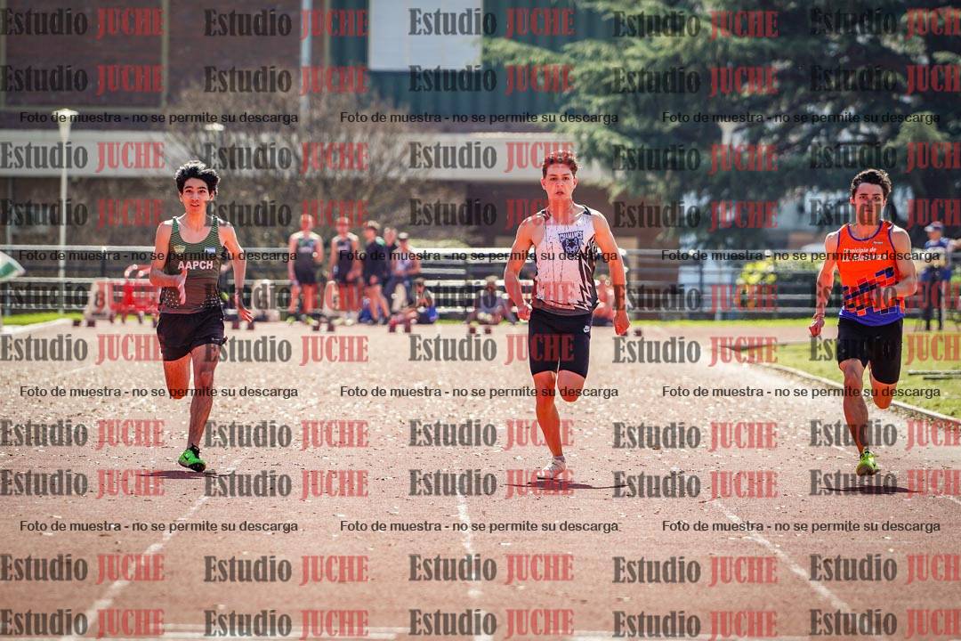 Fotos de los 100 m llanos de varones