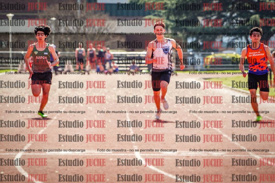 Fotos de los 100 m llanos de varones