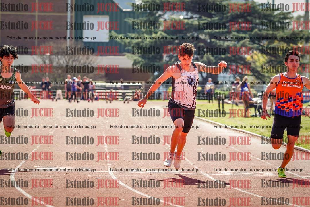 Fotos de los 100 m llanos de varones