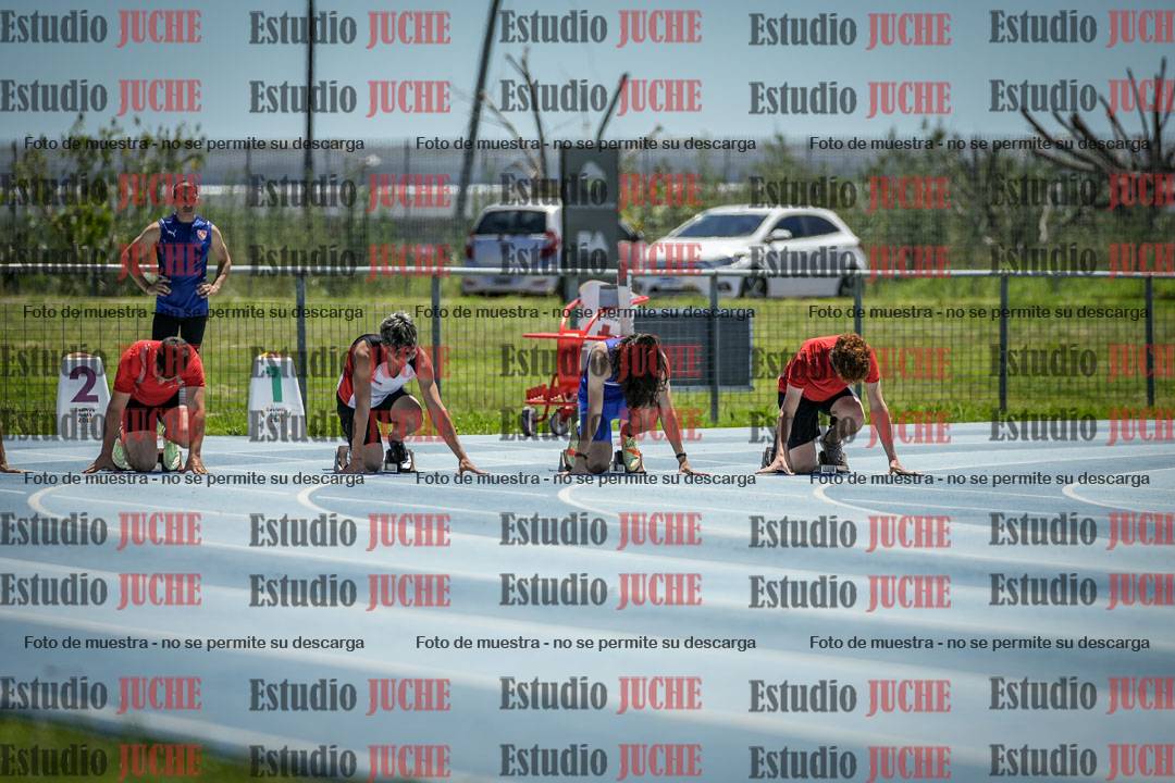 Fotos de los 100 m llanos de varones