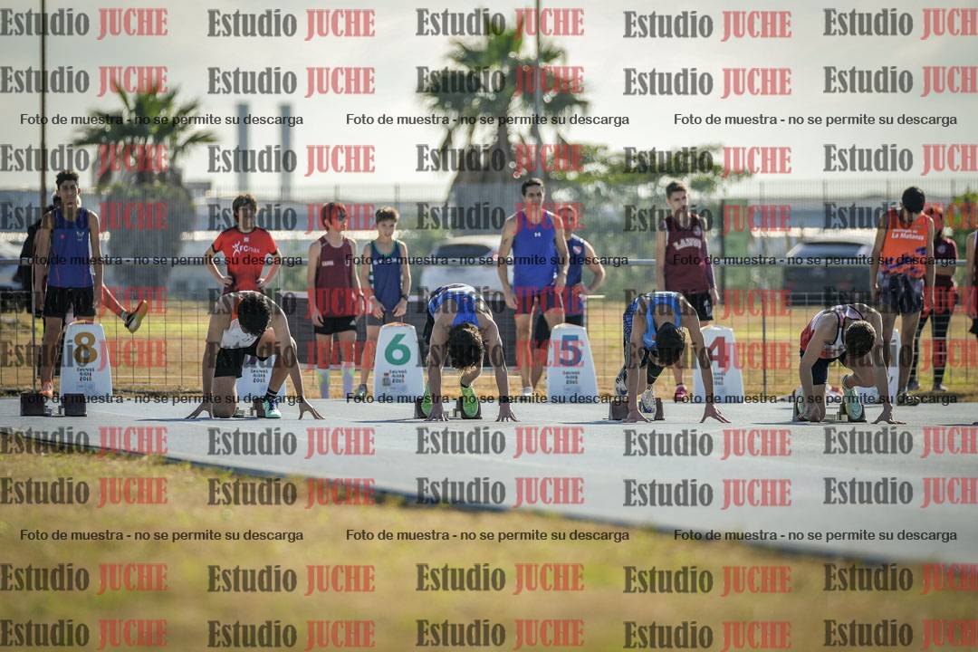 Fotos de los 100 m llanos de varones