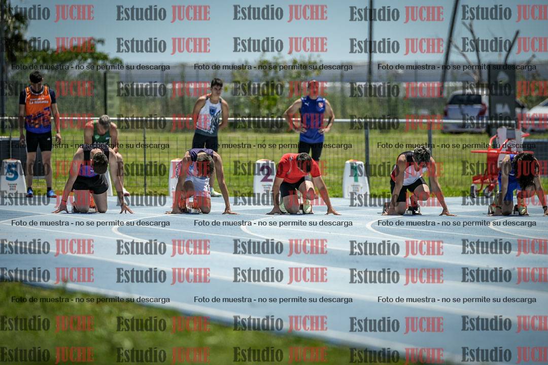 Fotos de los 100 m llanos de varones