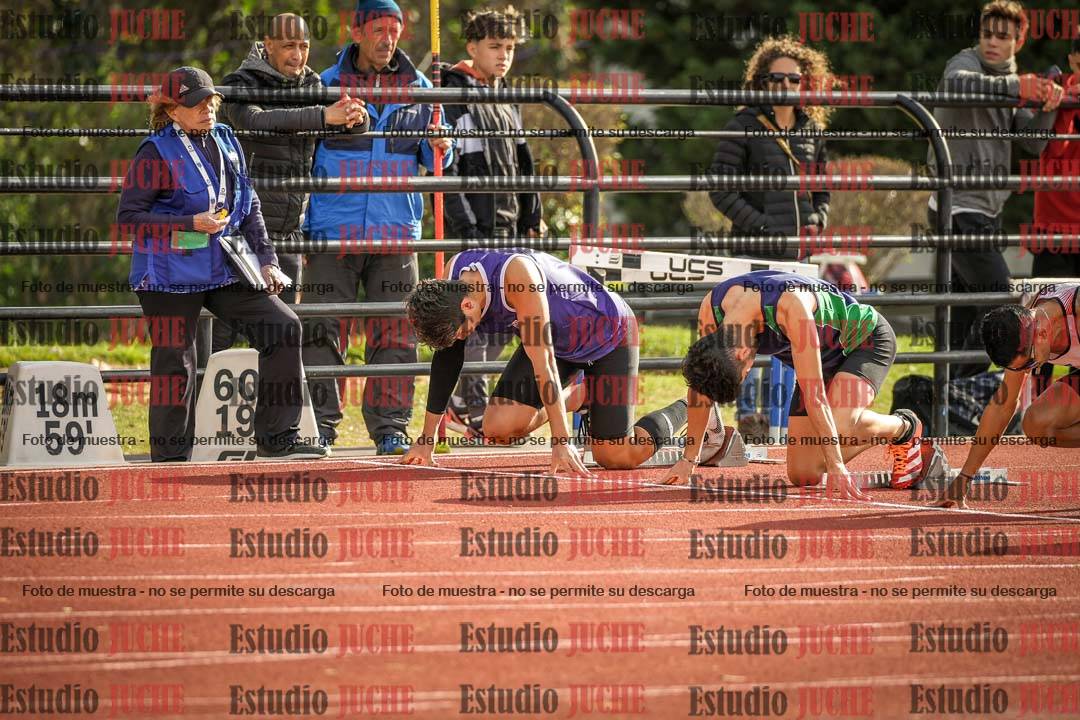 Fotos de los 100 m llanos de varones
