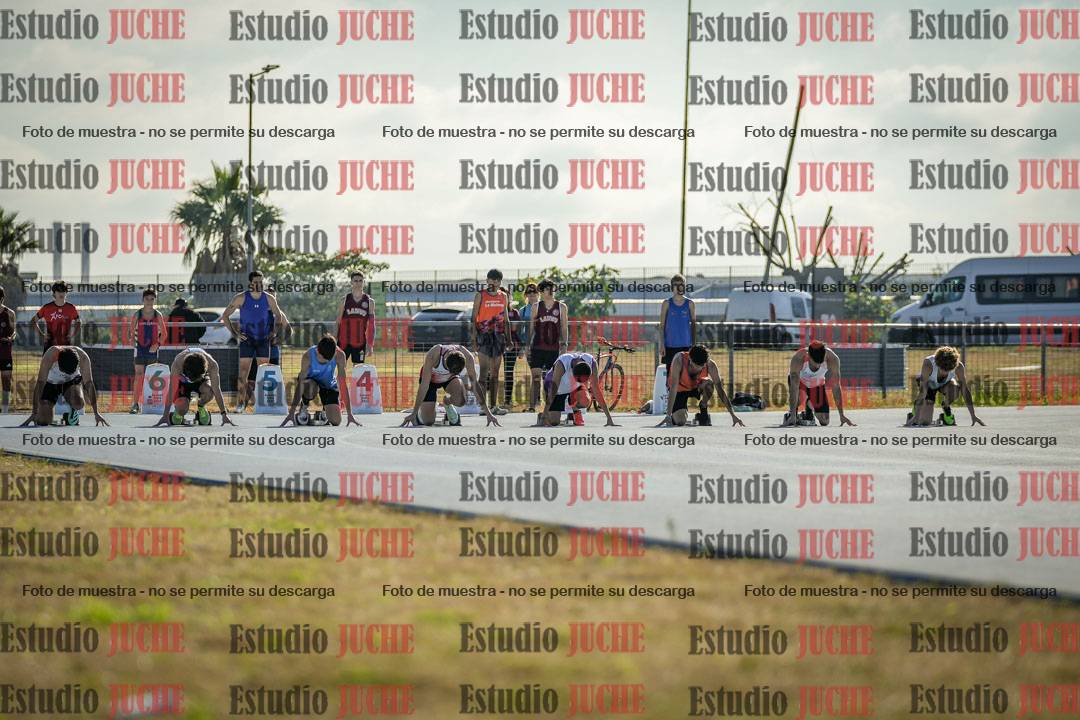 Fotos de los 100 m llanos de varones