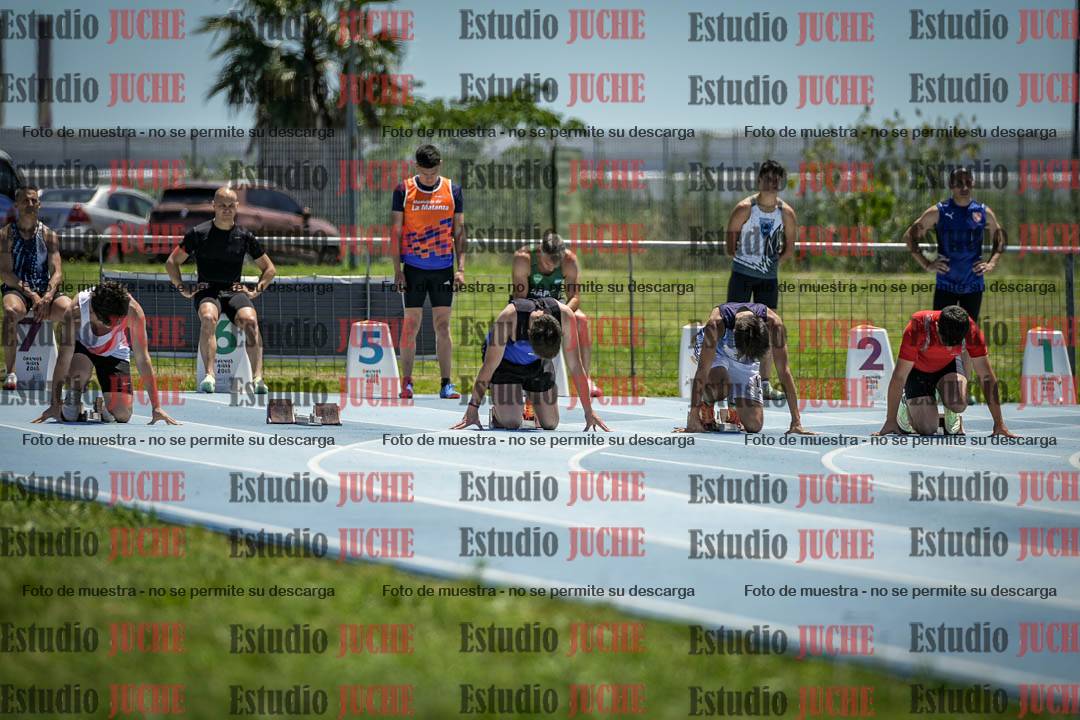 Fotos de los 100 m llanos de varones