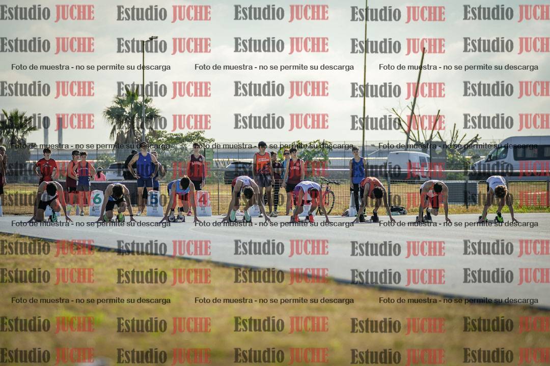 Fotos de los 100 m llanos de varones