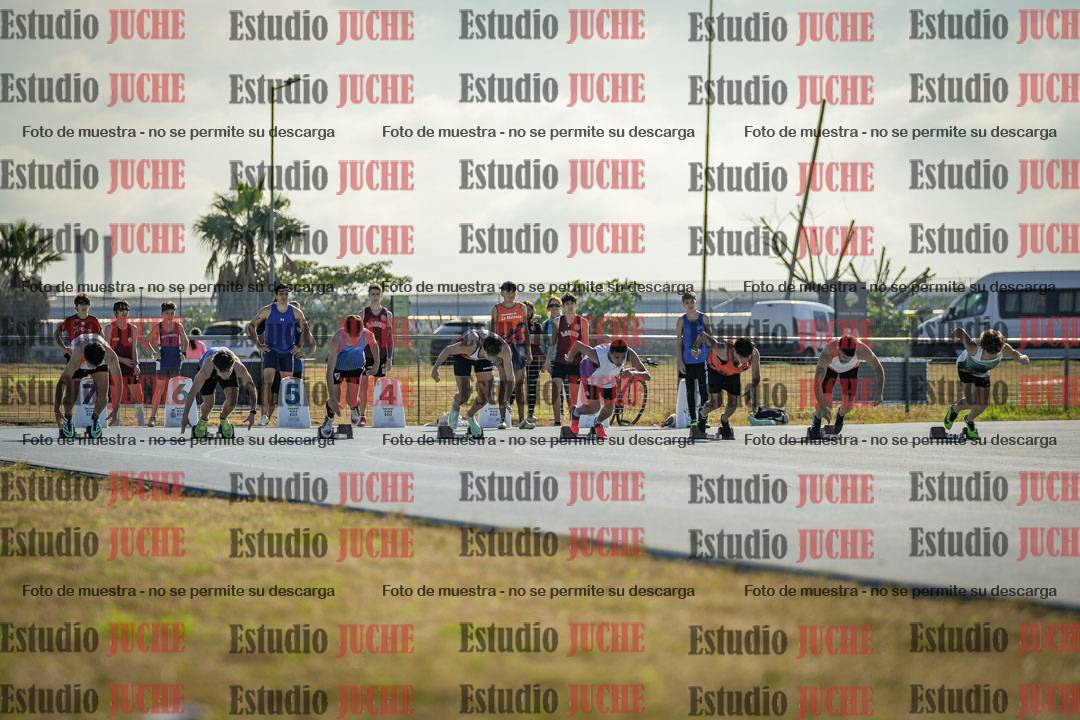 Fotos de los 100 m llanos de varones