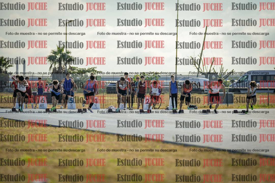 Fotos de los 100 m llanos de varones
