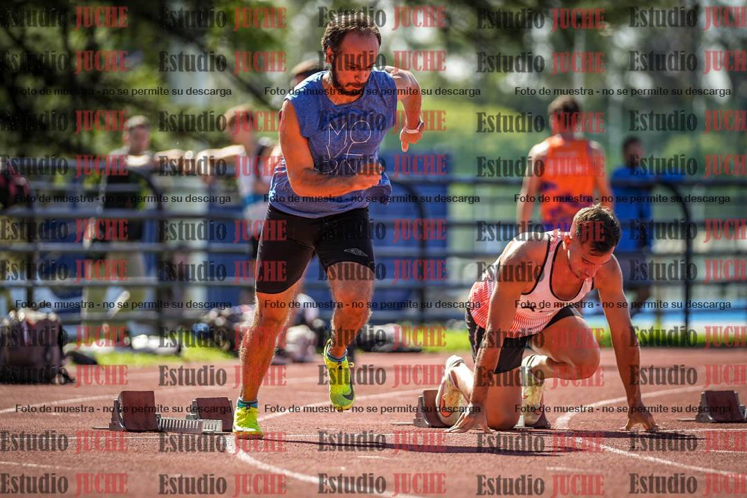 Fotos de los 100 m llanos de varones