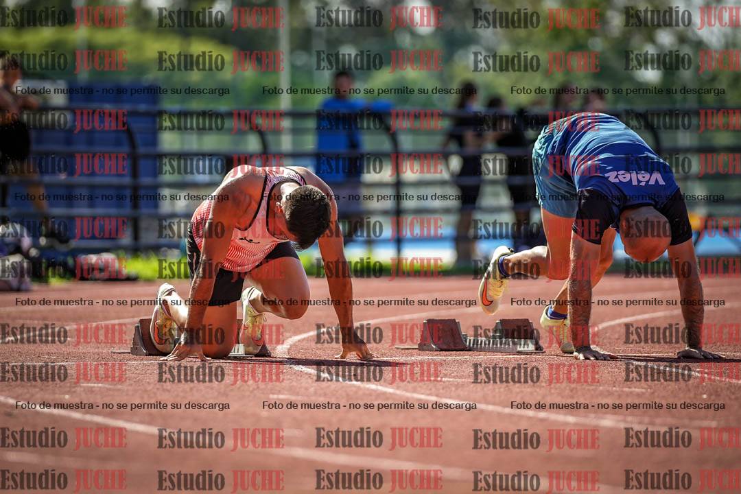Fotos de los 100 m llanos de varones