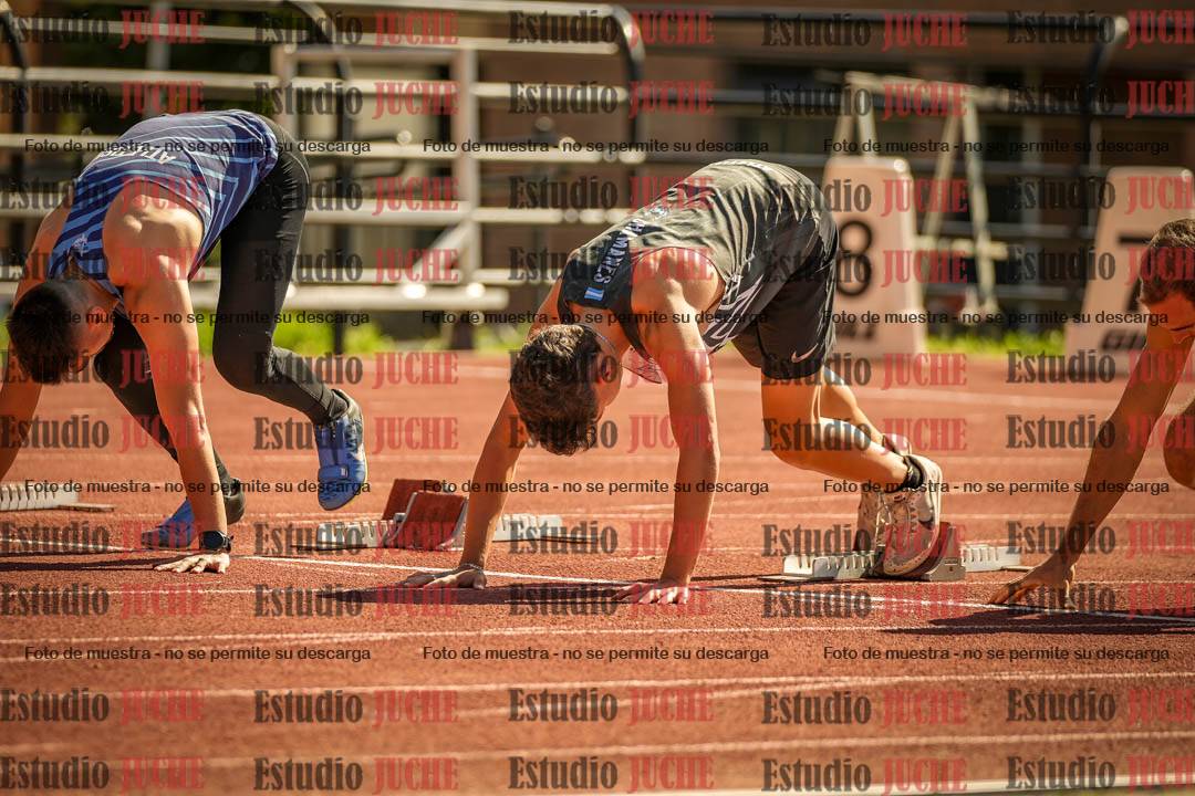 Fotos de los 100 m llanos de varones