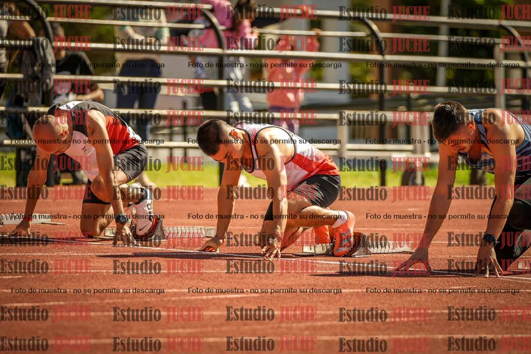 Fotos de los 100 m llanos de varones